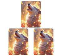 Angry Wolf Funny Car Air Fresheners 3pcs Long Lasting Scent Automotive Hanging Scented Cards Tablets