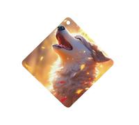 Angry Wolf Funny Car Air Fresheners Long Lasting Scent Automotive Hanging Scented Cards Tablets