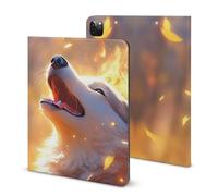 Angry Wolf Funny Tablet Case with Pen Slot Lightweight Hard Protective Cover Compatible with iPad 2020/Pro 2020/Pro 2021/Air4/Air5