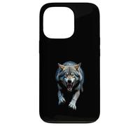 Angry Wolf Head Roaring Wild Animal Forest Art Case for iPhone 13 Pro