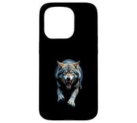 Angry Wolf Head Roaring Wild Animal Forest Art Case for iPhone 15 Pro