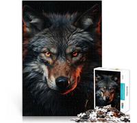 Angry wolf1000 Piece Jigsaws for Adults Help the brain exercise addictive toys to cultivate patience Great gifts and toys 38x26cm
