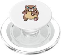 Angry Wombat Football Player Funny College Animal PopSockets PopGrip for MagSafe