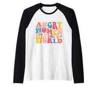 Angry Women Will Change The World Trendy Women Rights Raglan Baseball Tee