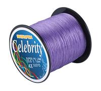 ANGRYFISH 4 Strands Super Strong Braided Fishing Line- Less Expensive -Zero Stretch -Small Diameter-Suitable For Novice Fishermen 300YD-Purple10LB