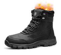 ANGRYRAM Winter Steel Toe Boots for Men Women Waterproof Fleece Lined Warm Comfortable Snow Work Boots Slip Resistant Puncture Proof Winter Safety Work Boot