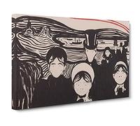 Angst By Edvard Munch Canvas Print | Gallery Wrapped 30mm Frame Wall Art | 30x20 inches | Ready to Hang | Classic Picture | Living Room Bedroom Lounge Office