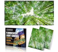 ANGSYLTH 2pc 4x2ft Fluorescent Light Covers - Magnetic Light Filters for Classroom, Office, Hospitals, Home