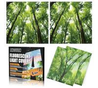 ANGSYLTH 4 Pcs 2x2 Feet Fluorescent Ceiling Light Covers