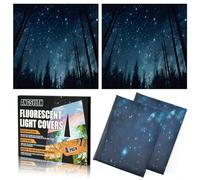 ANGSYLTH 4 Pcs 2x2 Feet Fluorescent Ceiling Light Covers