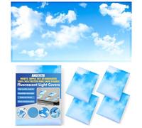 ANGSYLTH 4 Pcs Fluorescent Light Covers with Flame Retardant Certificate