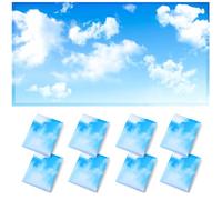 ANGSYLTH 8 Pcs Fluorescent Light Covers, 4x2 Feet Fabric for Ceiling Lights
