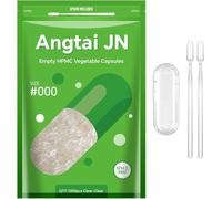 ANGTAI JN Empty Capsules Size 000, 1000 Count DIY Clear Vegetarian and Vegan Pill Empty Capsules,with Capsules Filling Kit,Kosher,ISO9001,Gluten Free, Halal Certified,Non-GMO Certified