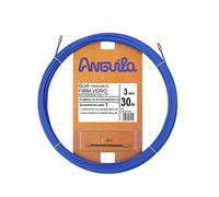 Anguila Fibreglass Reinforced + Propylene-Reinforced Cable Guide, Interchangeable Clamps, Blue Colour, 3 mm Diameter, 30 metres