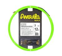 Anguila Max | Cable Groove Guide | Narrow Tubes | Monofilament | Braided Polyester | Mixed Terminals | Green Color | Diameter 3 mm | 12 m