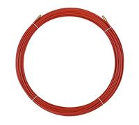 Anguila | Semi-Industrial Cable Guide | Interchangeable Terminals | Steel + Propylene Strapping | Red | Diameter 6 mm | 50 m