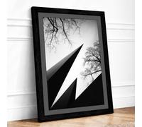 Angular Architecture Minimalist Framed Wall Art Print A1 (84.1×59.4cm) Black, Wall Decor for Living Room, Bedroom, Office & Home, Ready to Hang, Art Gift