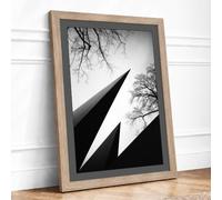 Angular Architecture Minimalist Framed Wall Art Print A3 (42×29.7cm) Oak, Wall Decor for Living Room, Bedroom, Office & Home, Ready to Hang, Art Gift
