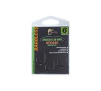 Angular Claw Carp Hooks Wide Gape - STC440, PTFE Coated Barbed/Barbless Claw Hooks size 2 to 8 for Carp fishing (Barbeless, 6)