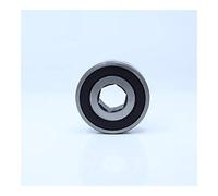 Angular Contact Bearings 6205RS Hexagon Bearing for Agricultural Planters ABEC-1 Inner 16/17/18/20/22/25mm Non-Standard Bearings 6205-2RS 2PCS Bearings(22mm)