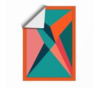 Angular Convergence Geometric Unframed Wall Art Print A3 (42×29.7cm), Wall Decor for Living Room, Bedroom, Office & Home, Art Gift