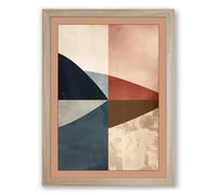 Angular Divisions Geometric Framed Wall Art Print A2 (59.4×42cm) Oak, Wall Decor for Living Room, Bedroom, Office & Home, Ready to Hang, Art Gift