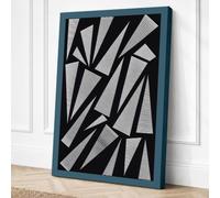 Angular Fragments Geometric Canvas Wall Art Print 30x20 Inch (76 x 51 cm)