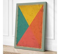 Angular Geometry Geometric Canvas Wall Art Print 18x12 Inch