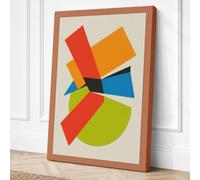 Angular Geometry Geometric Canvas Wall Art Print 24x16 Inch (61 x 41 cm)