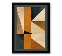 Angular Harmony Geometric Framed Wall Art Print A4 (29.7×21cm) Black, Wall Decor for Living Room, Bedroom, Office & Home, Ready to Hang, Art Gift