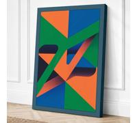 Angular Momentum Geometric Canvas Wall Art Print 18x12 Inch