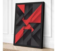 Angular Momentum Geometric Canvas Wall Art Print 18x12 Inch