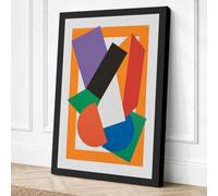 Angular Momentum Geometric Canvas Wall Art Print 18x12 Inch