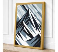 Angular Momentum Geometric Canvas Wall Art Print 24x16 Inch