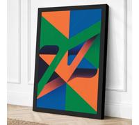 Angular Momentum Geometric Canvas Wall Art Print 24x16 Inch