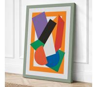 Angular Momentum Geometric Canvas Wall Art Print 24x16 Inch