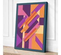 Angular Momentum Geometric Canvas Wall Art Print 30x20 Inch
