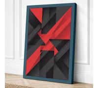 Angular Momentum Geometric Canvas Wall Art Print 36x24 Inch