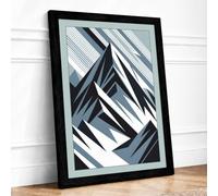 Angular Momentum Geometric Framed Wall Art Print A1 Black
