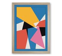Angular Momentum Geometric Framed Wall Art Print A2 (59.4×42cm) Oak, Wall Decor for Living Room, Bedroom, Office & Home, Ready to Hang, Art Gift