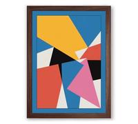 Angular Momentum Geometric Framed Wall Art Print A2 (59.4×42cm) Walnut, Wall Decor for Living Room, Bedroom, Office & Home, Ready to Hang, Art Gift