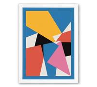 Angular Momentum Geometric Framed Wall Art Print A3 (42×29.7cm) White, Wall Decor for Living Room, Bedroom, Office & Home, Ready to Hang, Art Gift