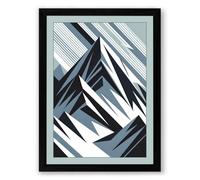 Angular Momentum Geometric Framed Wall Art Print A4 (29.7×21cm) Black, Wall Decor for Living Room, Bedroom, Office & Home, Ready to Hang, Art Gift