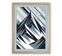 Angular Momentum Geometric Framed Wall Art Print A4 (29.7×21cm) Oak, Wall Decor for Living Room, Bedroom, Office & Home, Ready to Hang, Art Gift