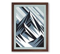 Angular Momentum Geometric Framed Wall Art Print A4 (29.7×21cm) Walnut, Wall Decor for Living Room, Bedroom, Office & Home, Ready to Hang, Art Gift