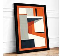 Angular Momentum Geometric Framed Wall Art Print A4 Black