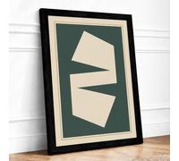 Angular Planes Geometric Framed Wall Art Print A2 Black | Ready to Hang, Premium Gi Paper, Fade-Resistant Inks, Securely Packaged, UK Made