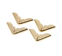 Angular Protections of the Premium Iron Book 50 Pieces in Vintage, Resistant and Light Furniture for Scrapbooking Album, Easy to Install and Suitable for All Ages (C086 yellow)