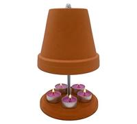 ANGUOEY Tea Light Oven Ceramic Radiator,Candle Heater For Home and Office Room,Tealight Candles Holder For Table Centerpieces And Wedding Decor (Color : Red)
