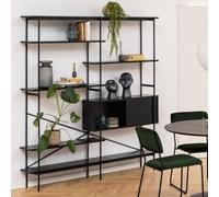 Angus Black Ash 1 Door Bookcase